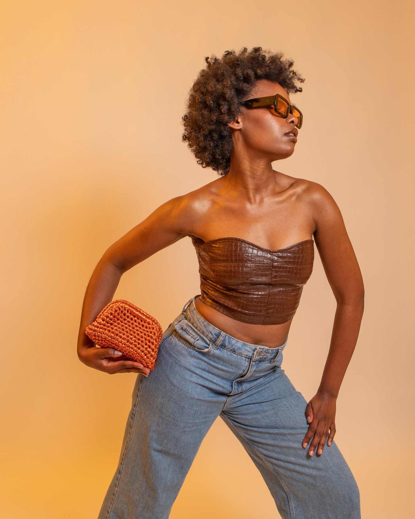 🪩 Bolsa Emilie Similicuir - Orange