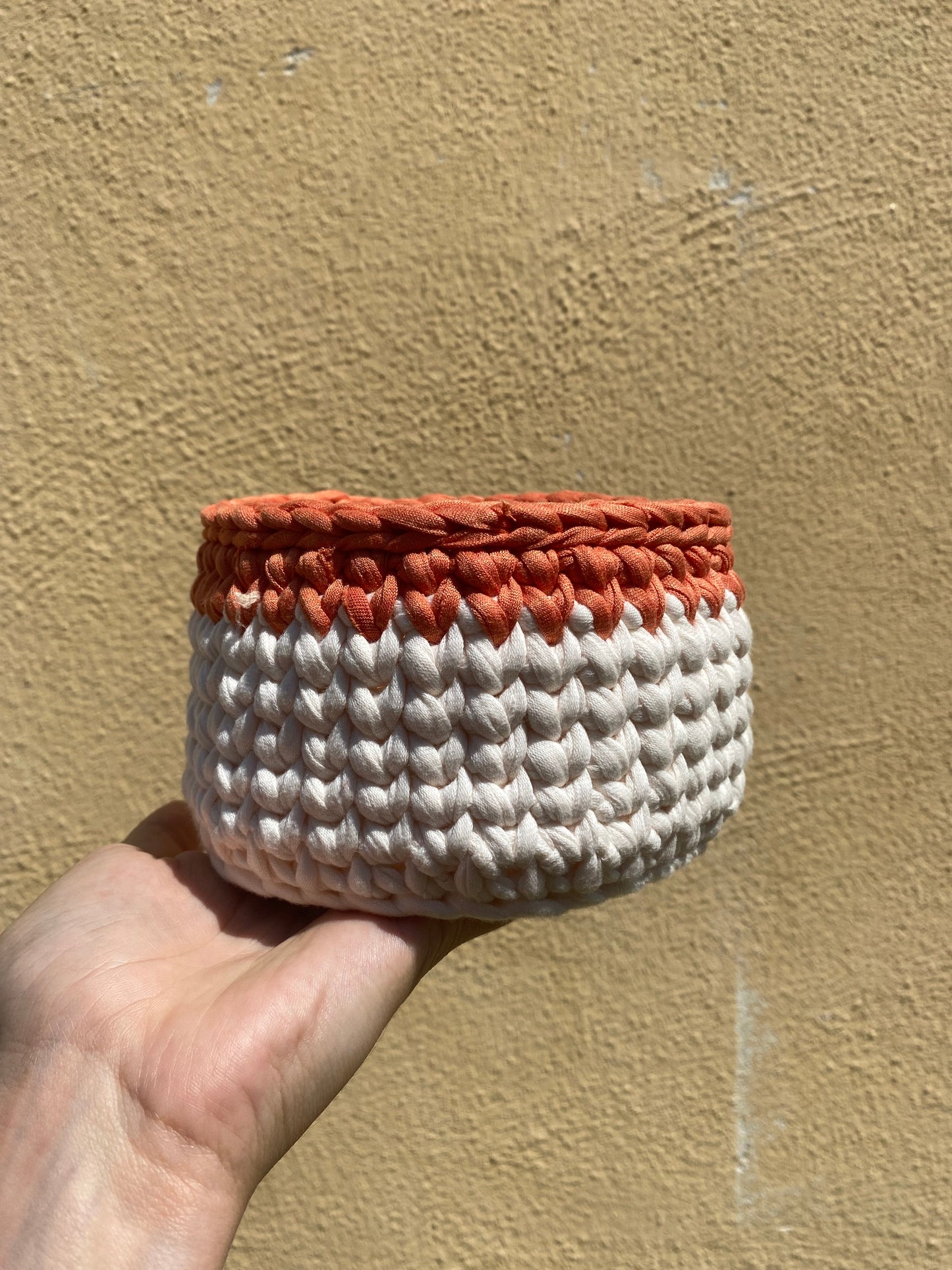 Panier Teresa blanc et orange