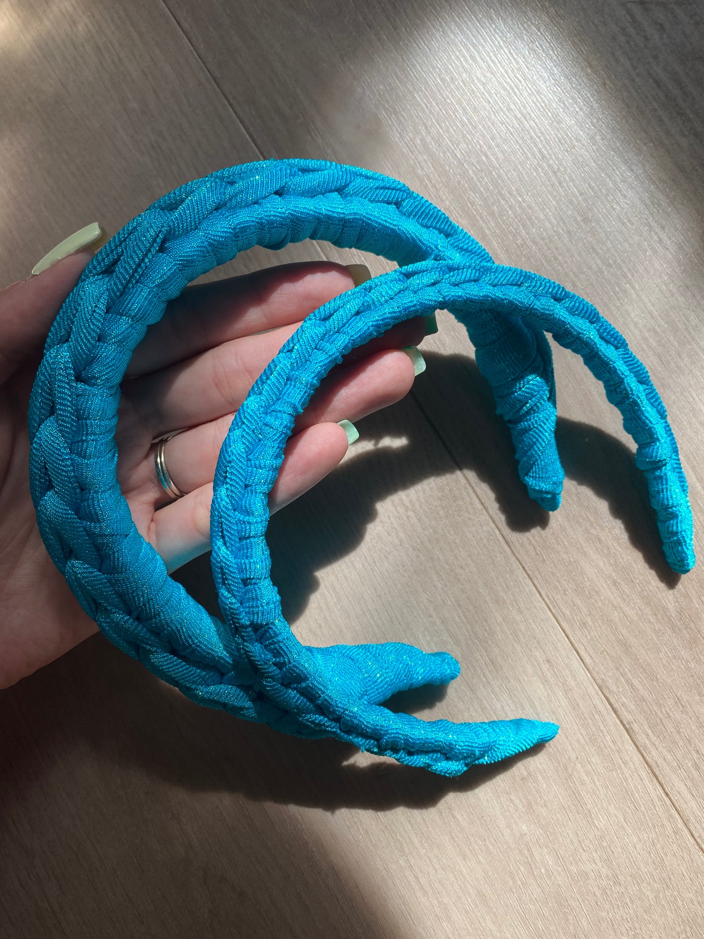 Serre-tête Anouch Turquoise pailleté 🧡 2 tailles disponibles