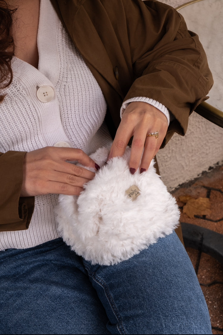 Bolsa Fluffy Mini - Blanc