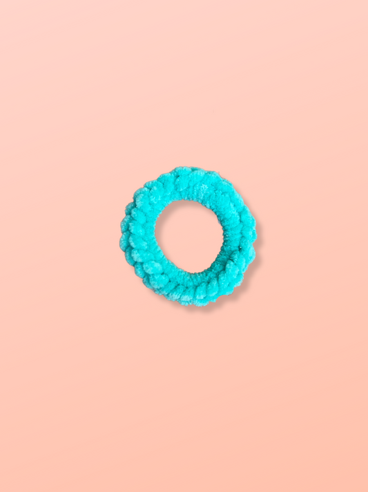 🪩 Scrunchie Francie Vert d’eau pailleté - Small