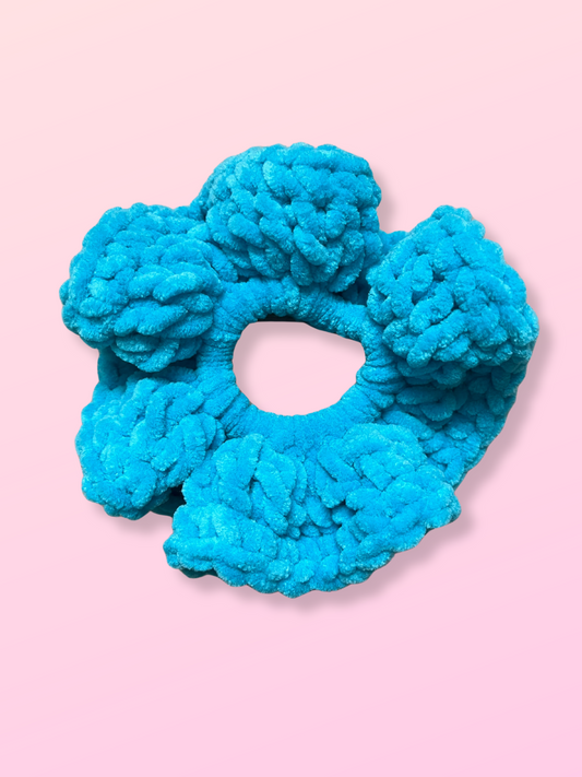 🪩 Scrunchie Francie Bleu électrique - Large