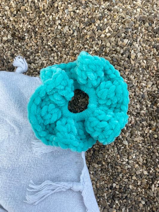 Scrunchie Francie Vert d’eau pailleté - Large