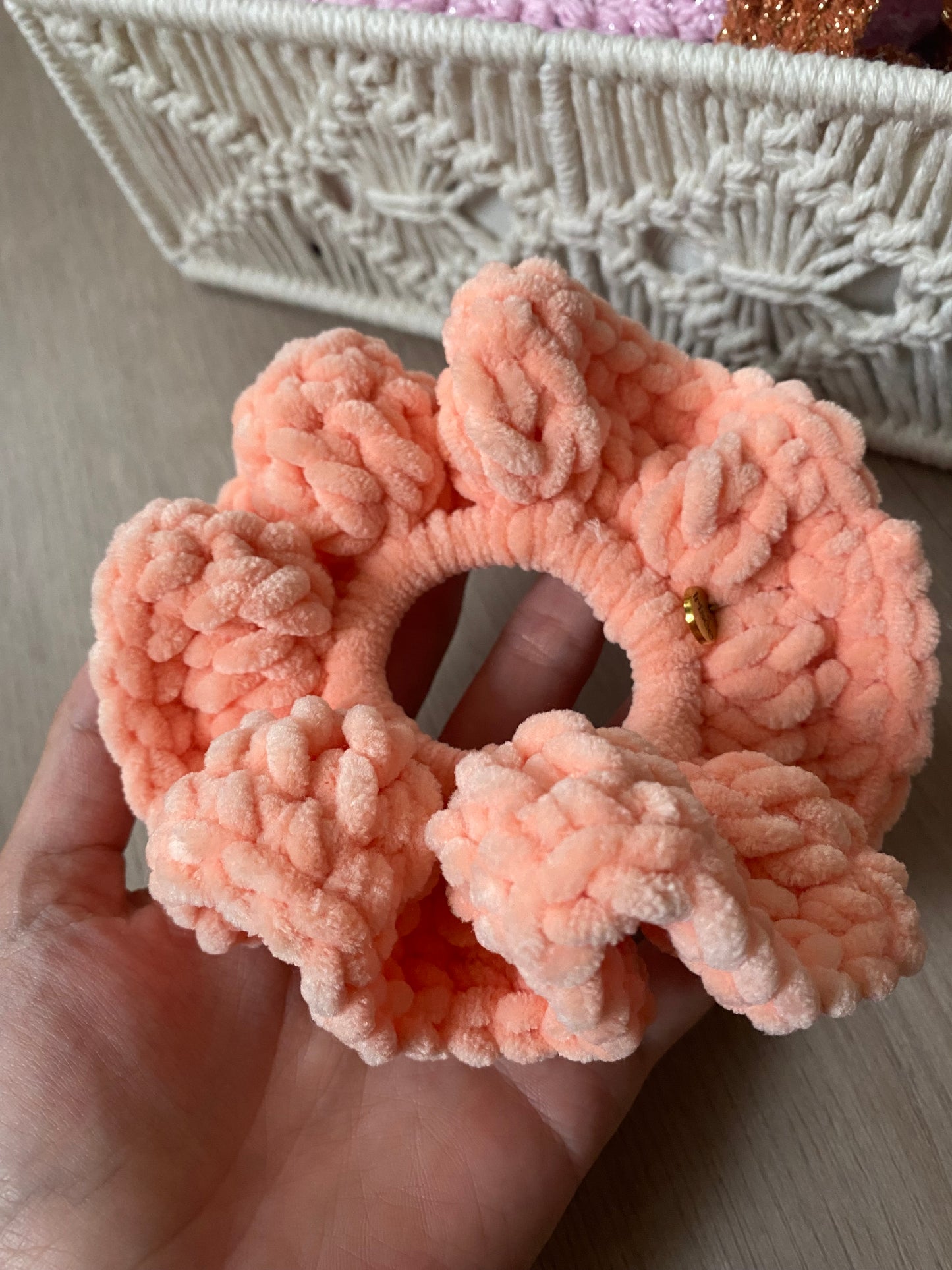 Scrunchie Francie Pêche - Large