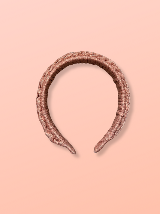 🪩 Serre-tête Anouch - Rosé à paillettes