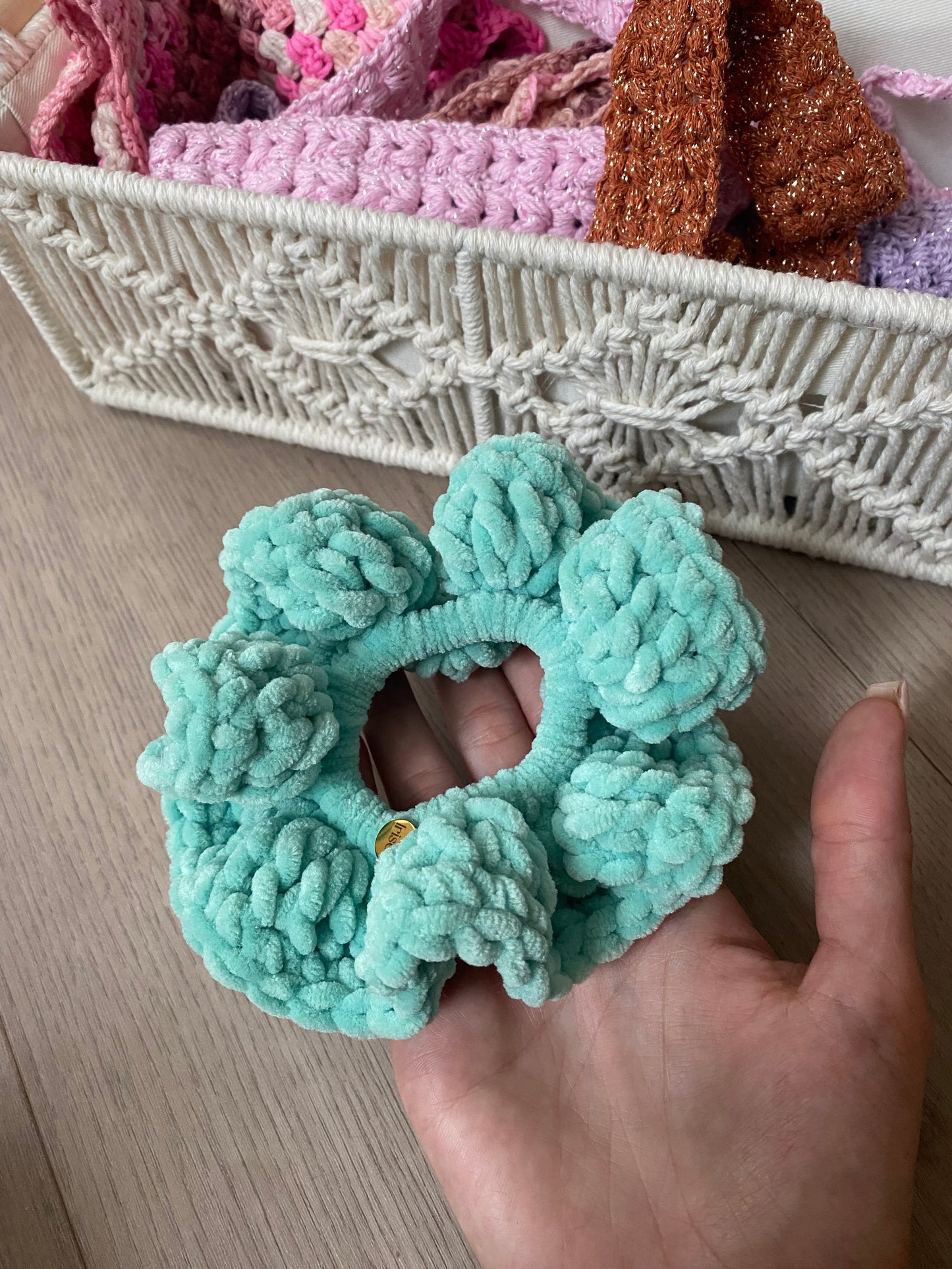 Scrunchie Francie Menthe - Large