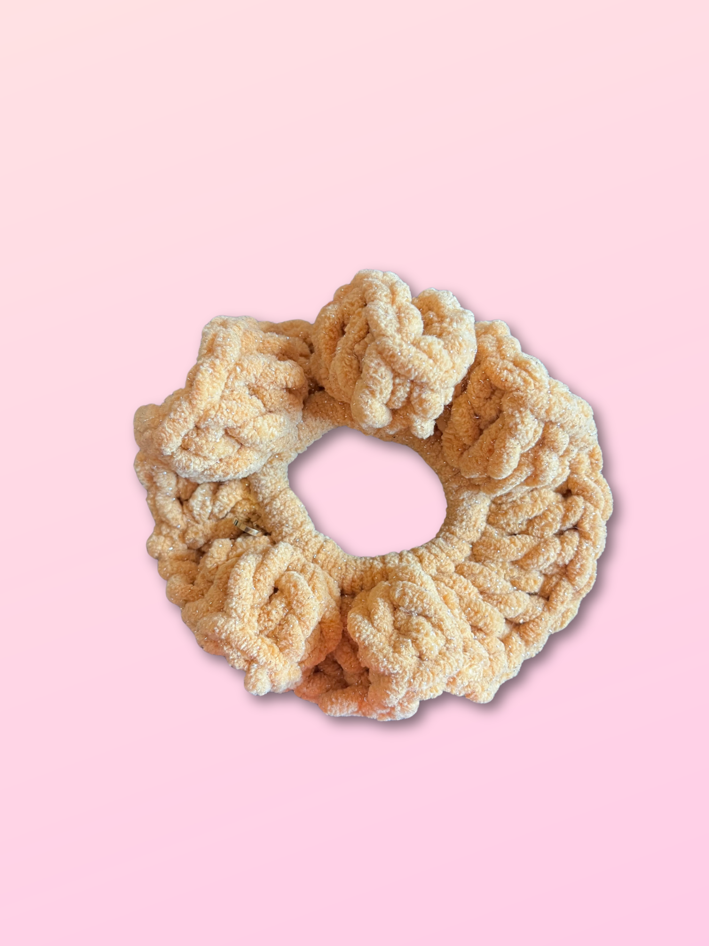 🪩 Scrunchie Francie Doré pailleté - Large