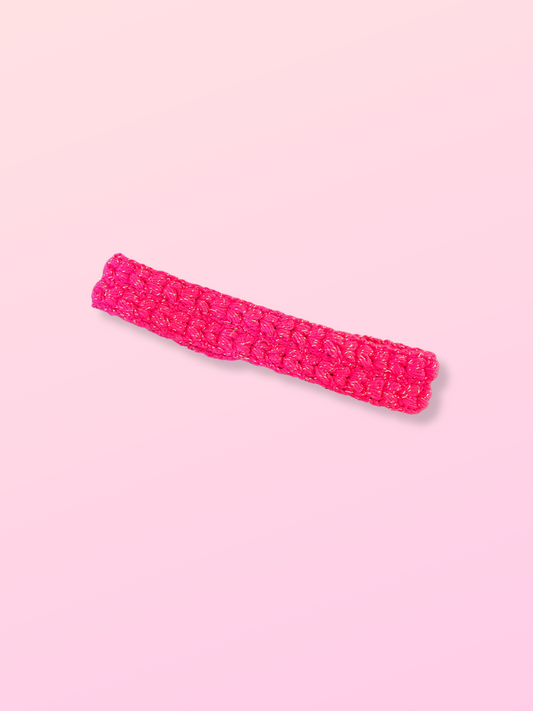🪩 Bandeau Vittoria en coton - Framboise et Lurex