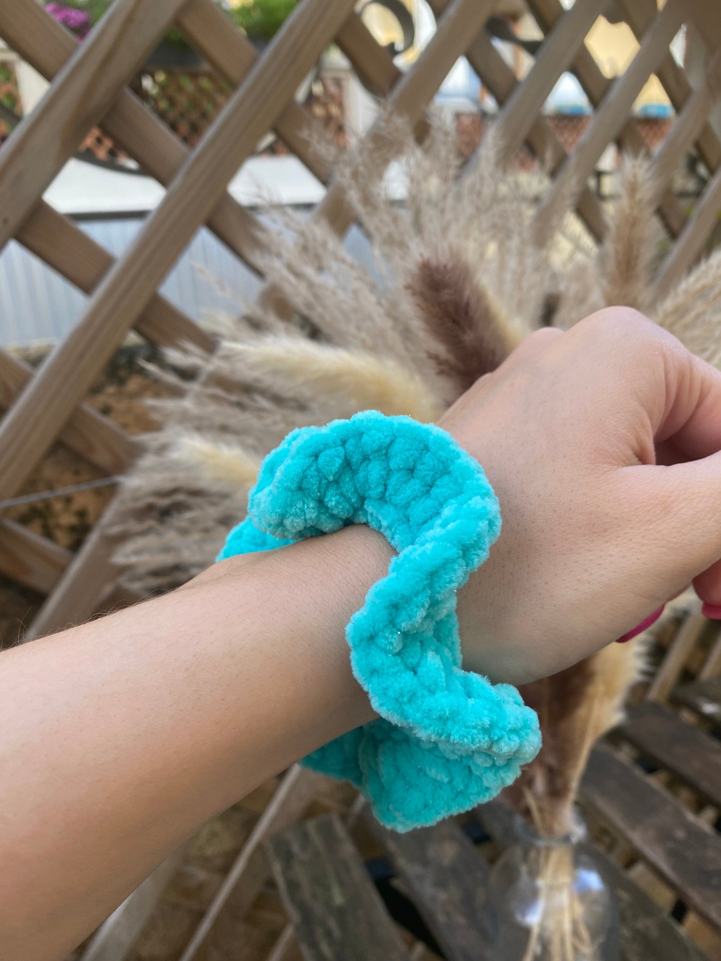 Scrunchie Francie Vert d’eau pailleté - Medium