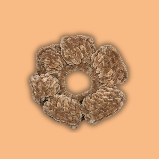 Gros scrunchie - Marron