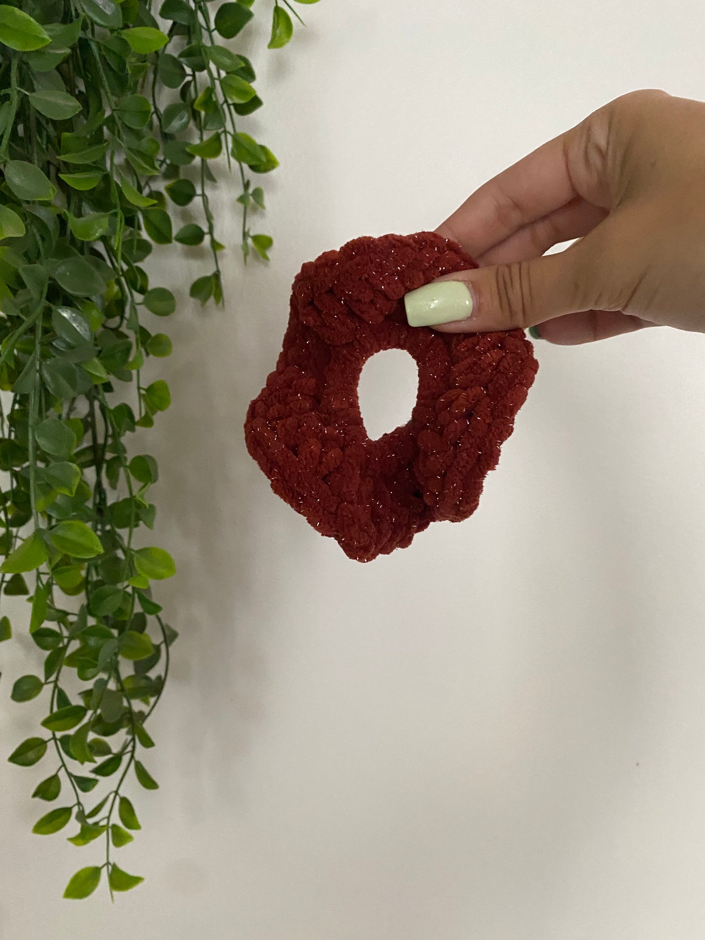 Scrunchie Francie Cuivré pailleté - Medium - chouchous faits main au crochet ✨