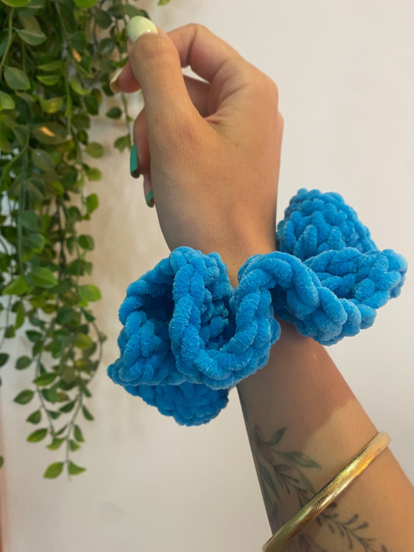 Scrunchie Francie Bleu électrique - Large