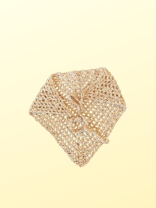 🪩 Bandana Sasha Beige ajouré - Coton 🐚