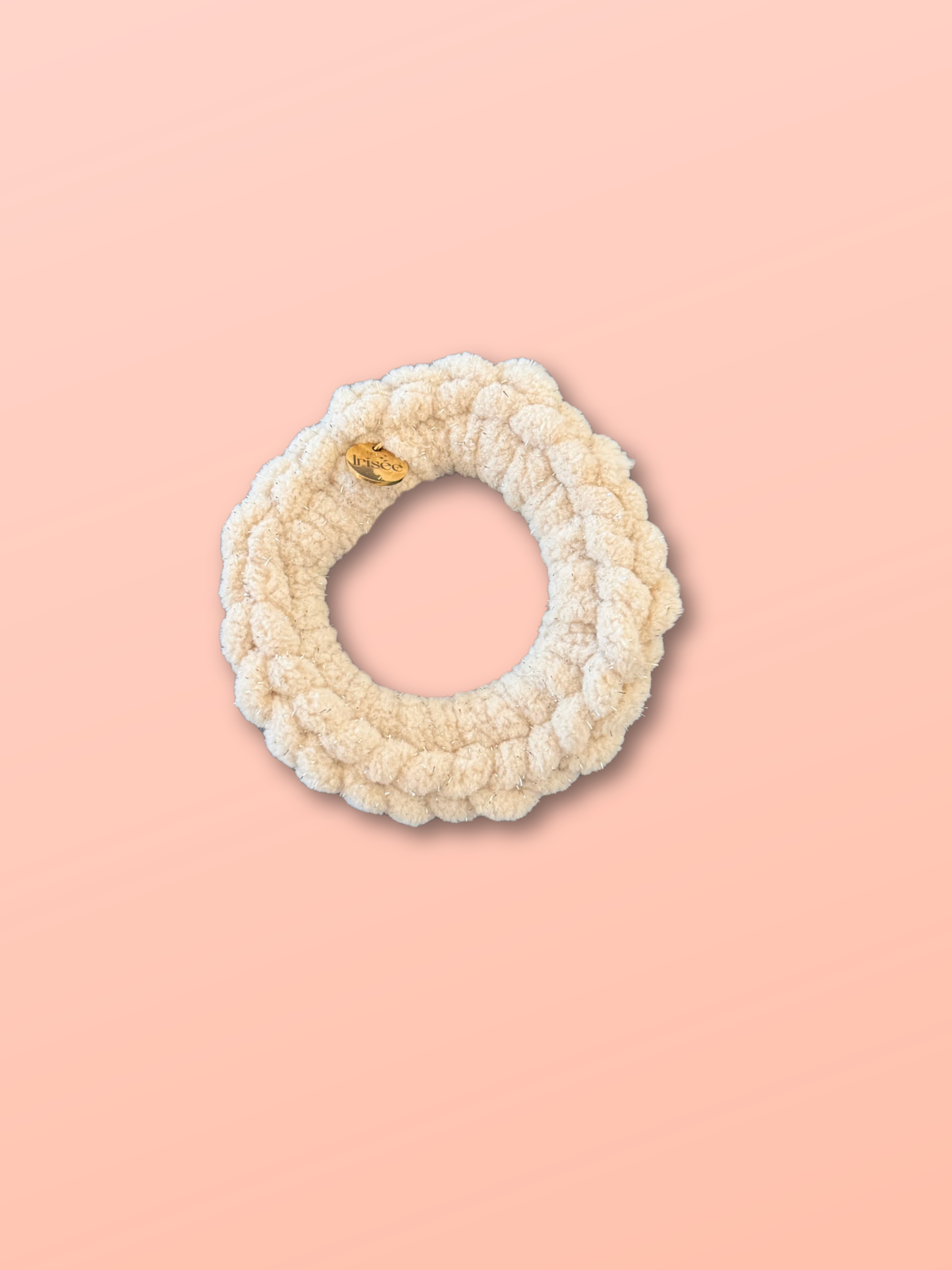 🪩 Scrunchie Francie Beige pailleté - Small