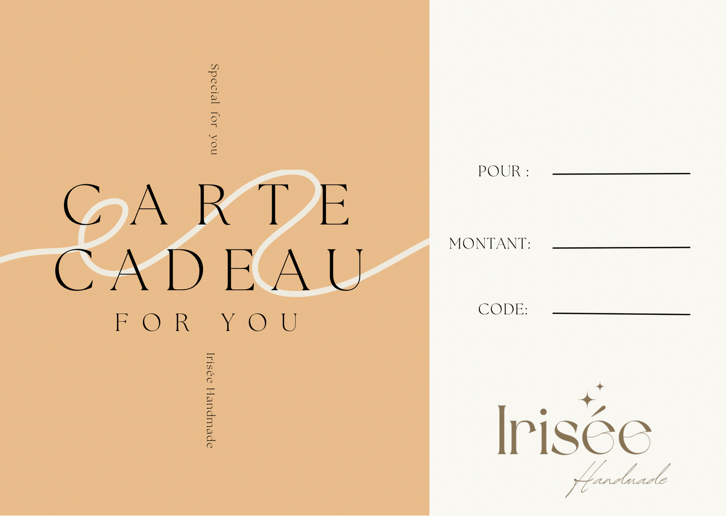 Carte cadeau - Irisée Handmade✨ - 