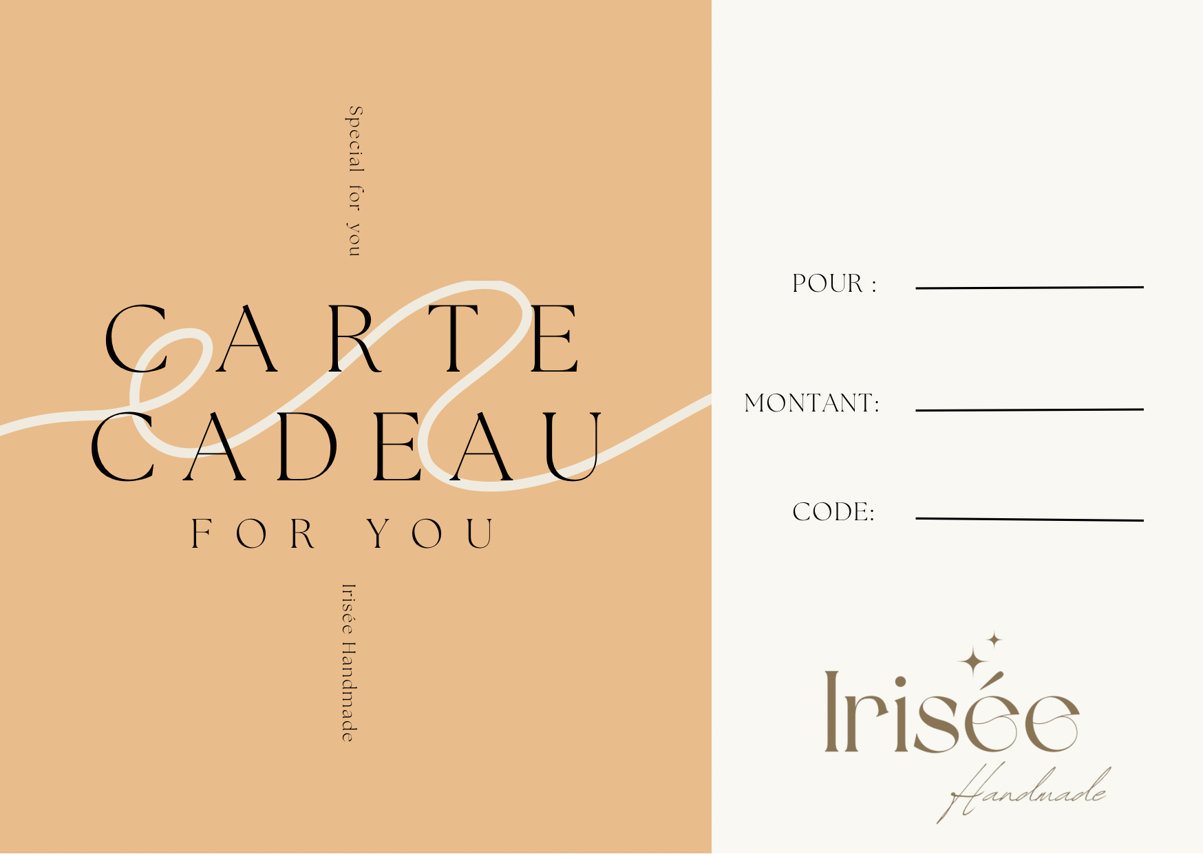 Carte cadeau - Irisée Handmade✨ - 